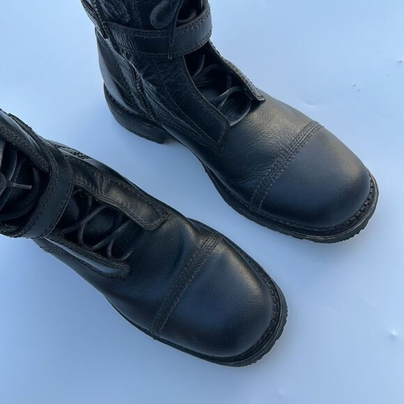 BED : STU COMBAT MOTO BOOTS style GANGSTER - Picture 3 of 12